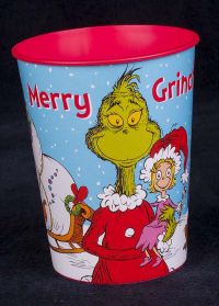 Dr Suess Grinch Who Stole Christmas "Merry Grinchmas" Promotional Plastic C
